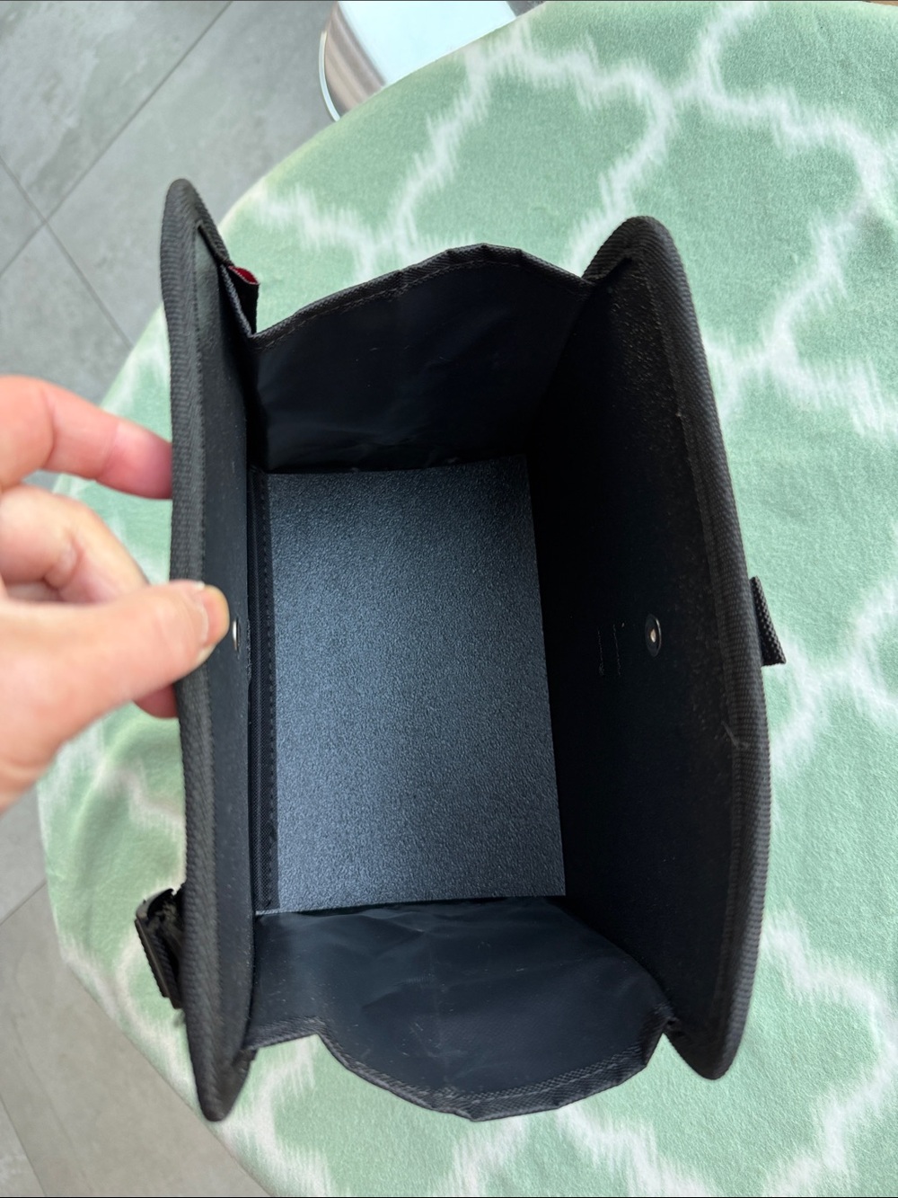 NEW KMMotors foldable black nylon hard sides car trash can - Picture 2 of 9